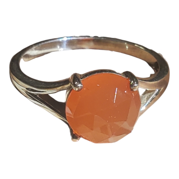 925 Sterling silver carnelian ring - Picture 3 of 6